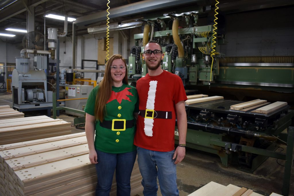 Employees Dressed up for Holiday